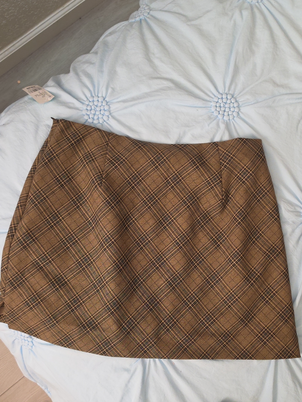 Workshop Republic Clothing Brown Plaid A-Line Skirt